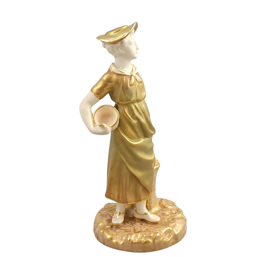 Royal Worcester Girl with Bowl Figure 1954, James Hadley Model 1774