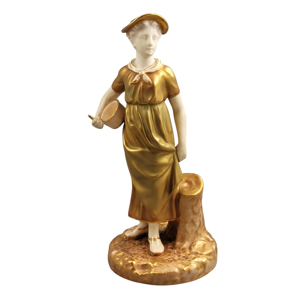 Royal Worcester Girl with Bowl Figure 1954, James Hadley Model 1774