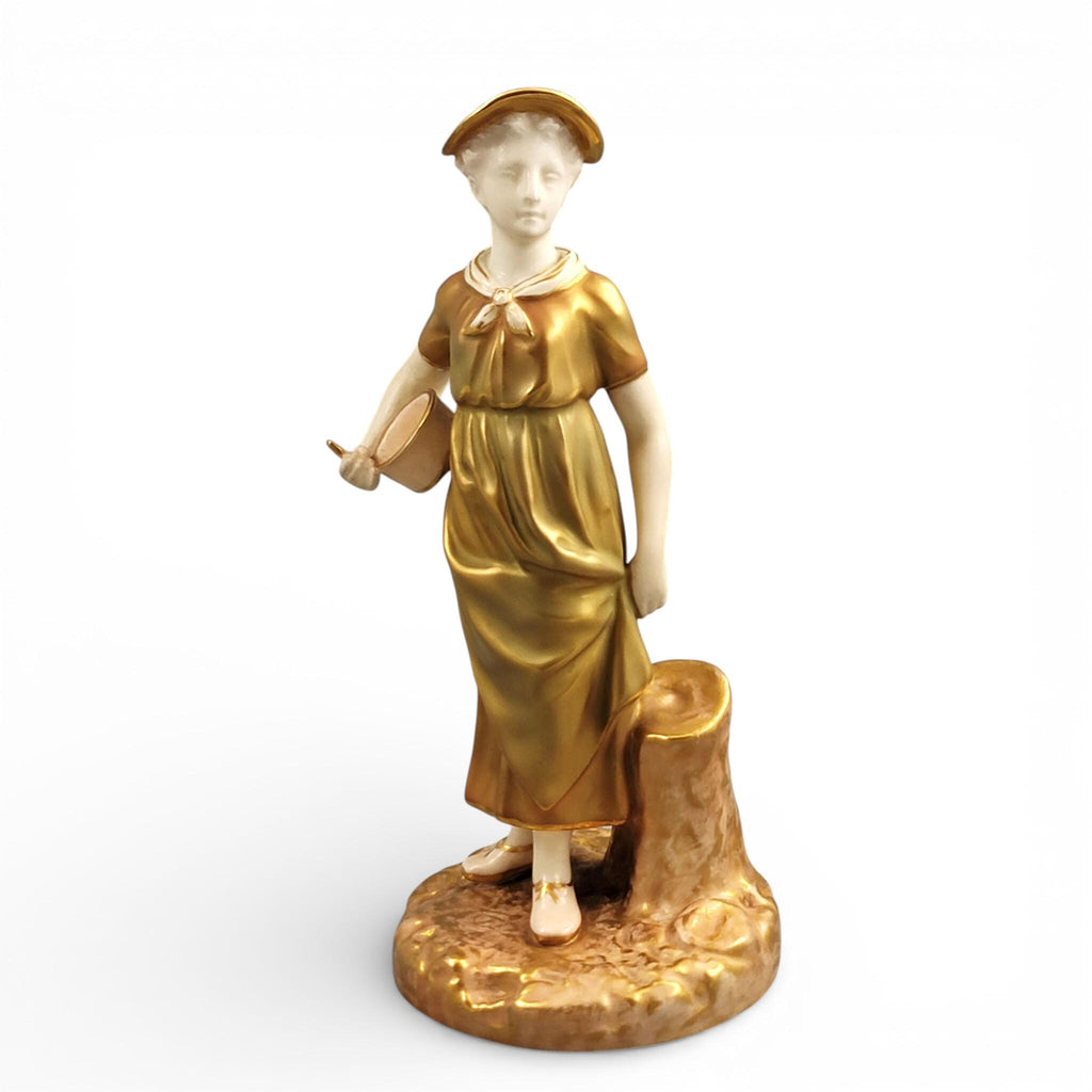 Royal Worcester Girl with Bowl Figure 1954, James Hadley Model 1774
