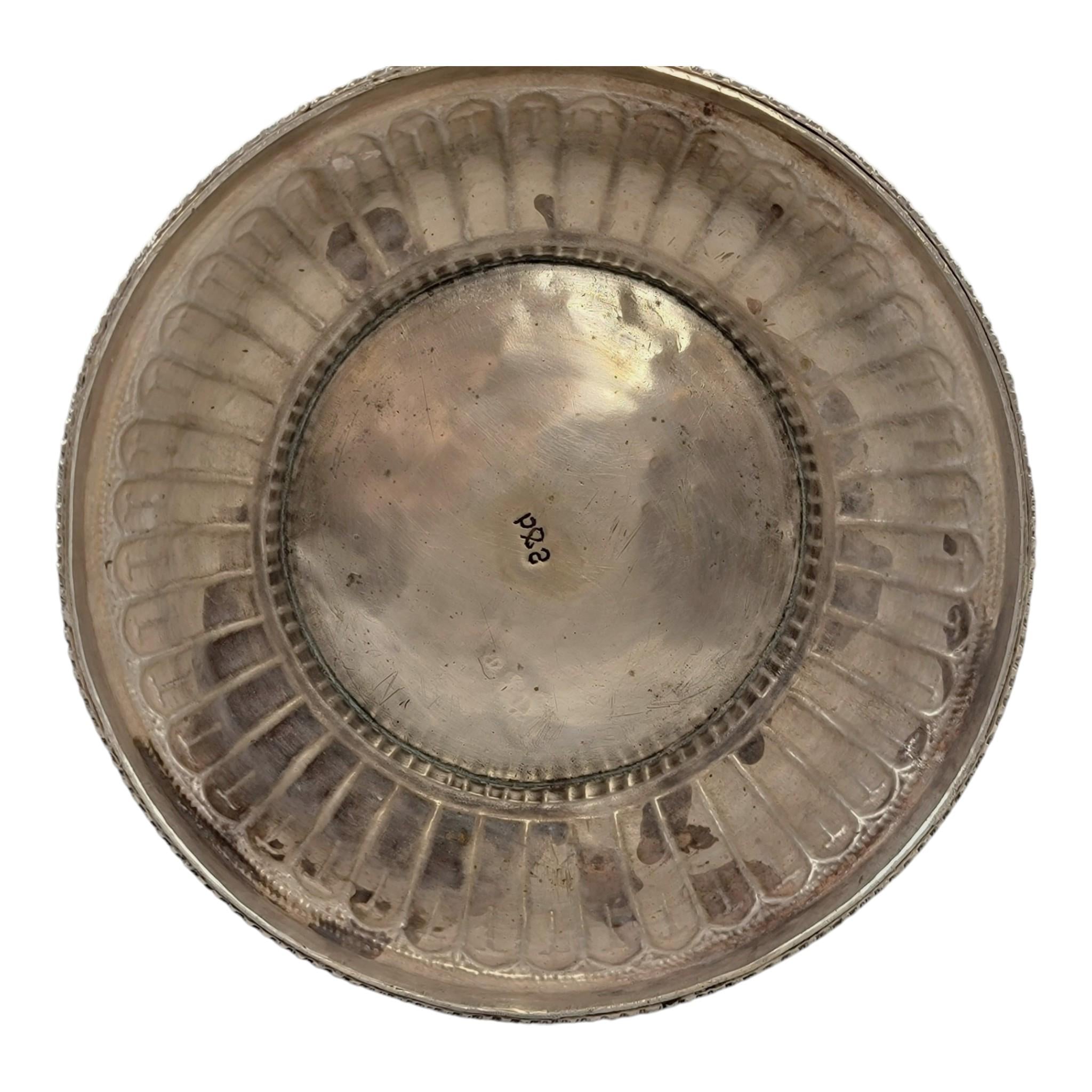 Indian silver vase Kutch Gujarat large antique repousse baluster form 3012g heavy statement piece