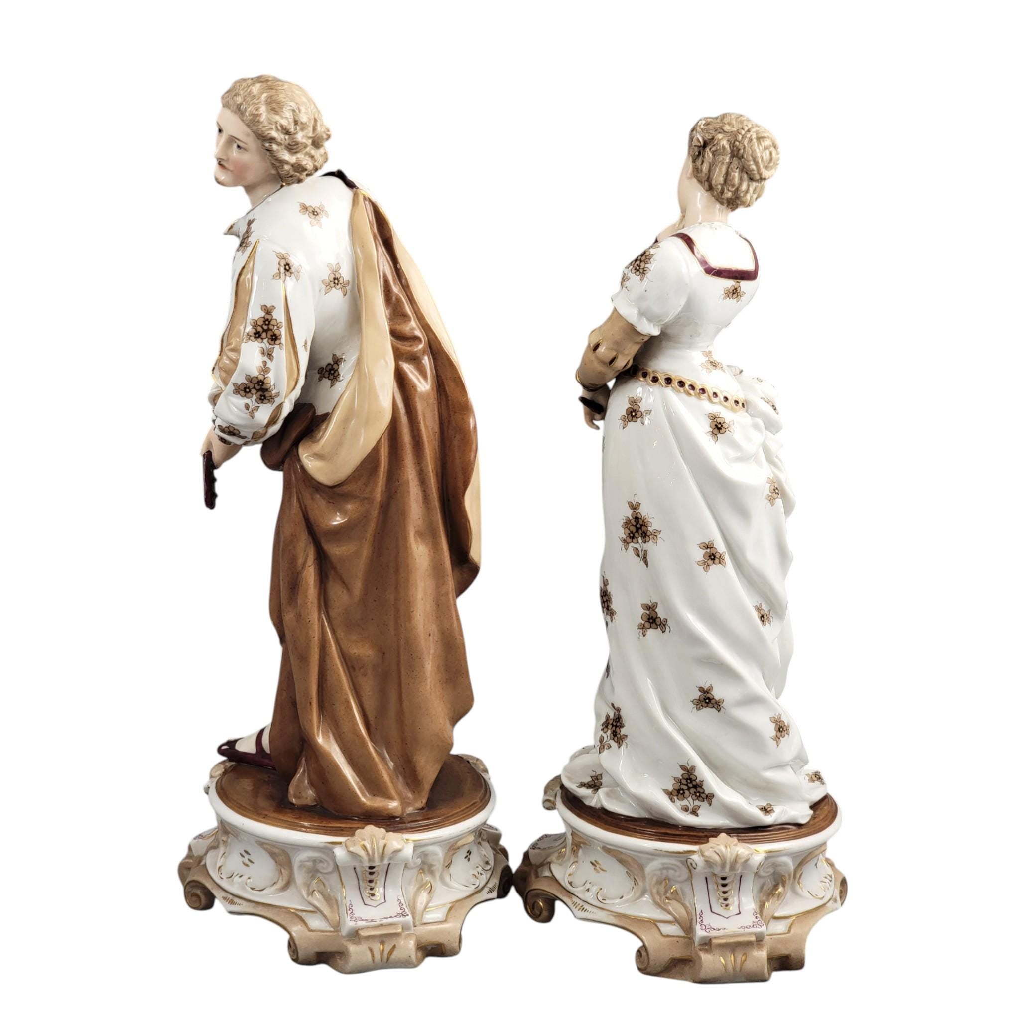 Volkstedt Galant Musician Pair Richard Eckert Porcelain c. 1894