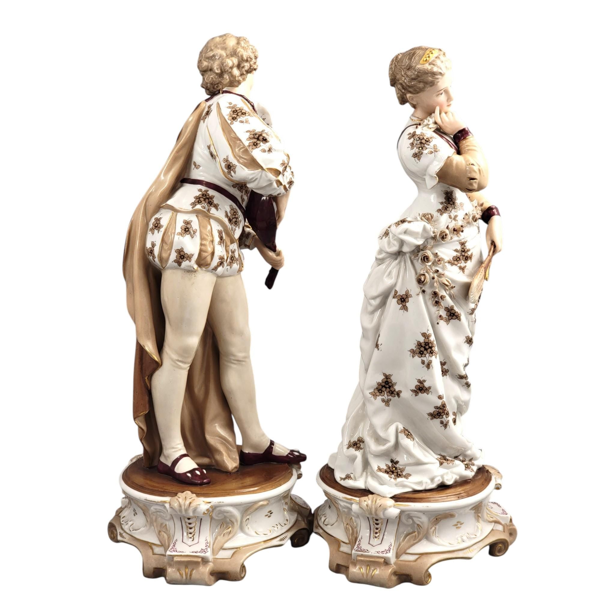 Volkstedt Galant Musician Pair Richard Eckert Porcelain c. 1894