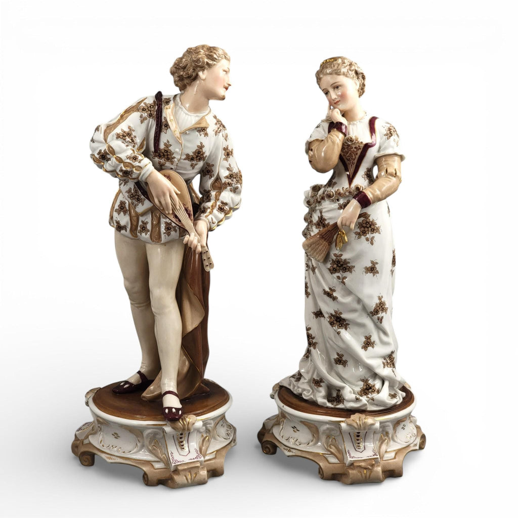 Volkstedt Galant Musician Pair Richard Eckert Porcelain c. 1894
