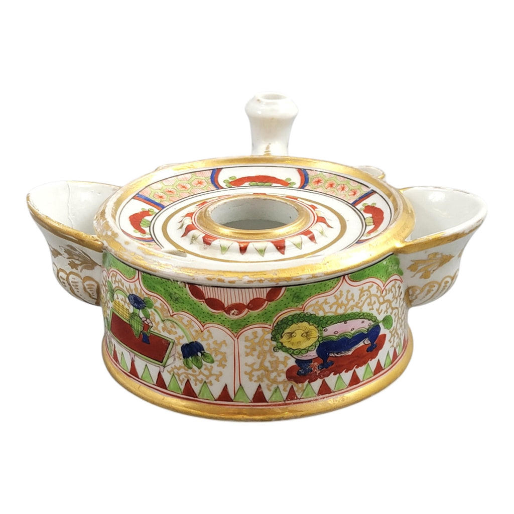 Rare Worcester Dragon Inkwell, Flight Barr & Barr, c. 1820