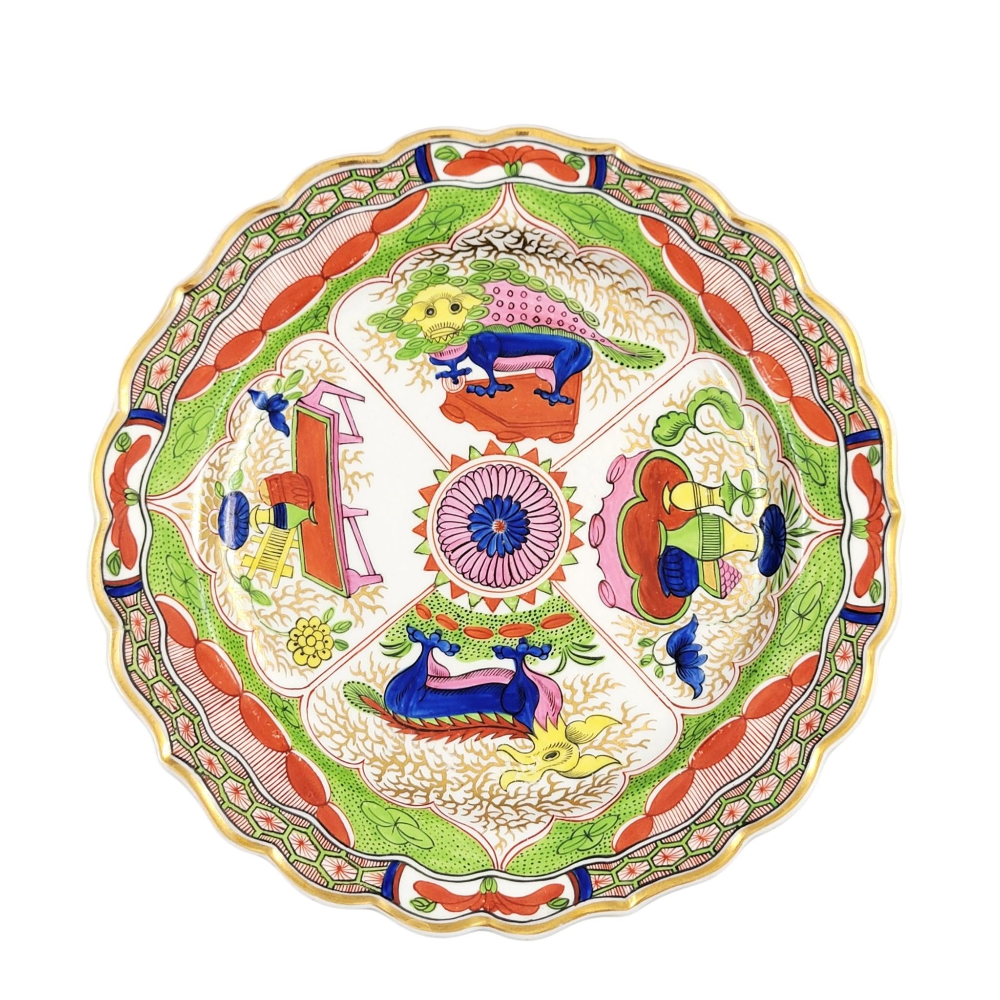 Worcester Porcelain Plate “Dragon in Compartments”, Barr, Flight & Barr, c. 1807–1813