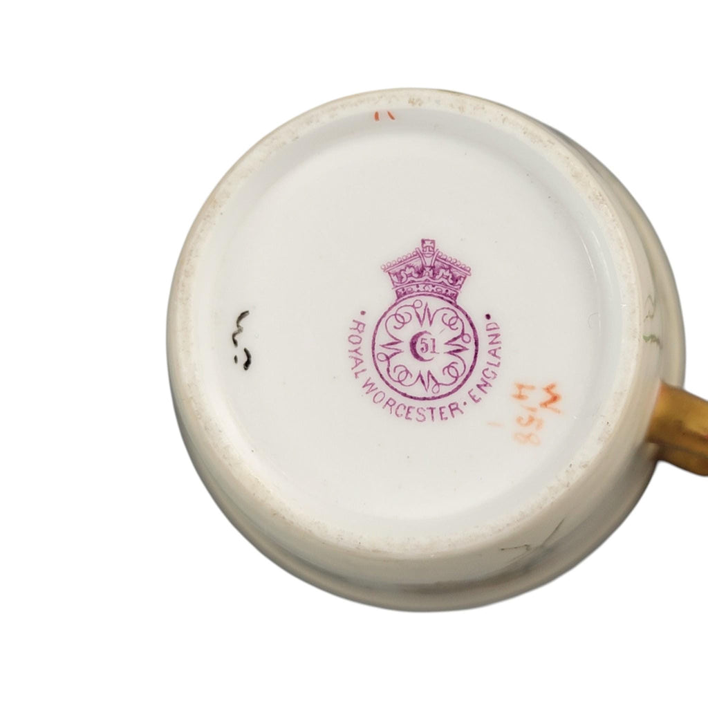 Royal Worcester Blush Ivory Victorian Tea Set Teapot Cup Saucer 1893–1894