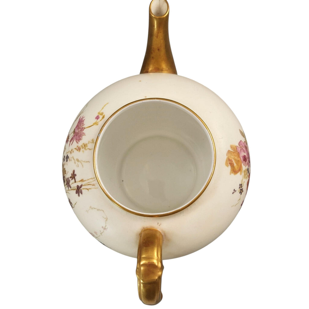 Royal Worcester Blush Ivory Victorian Tea Set Teapot Cup Saucer 1893–1894