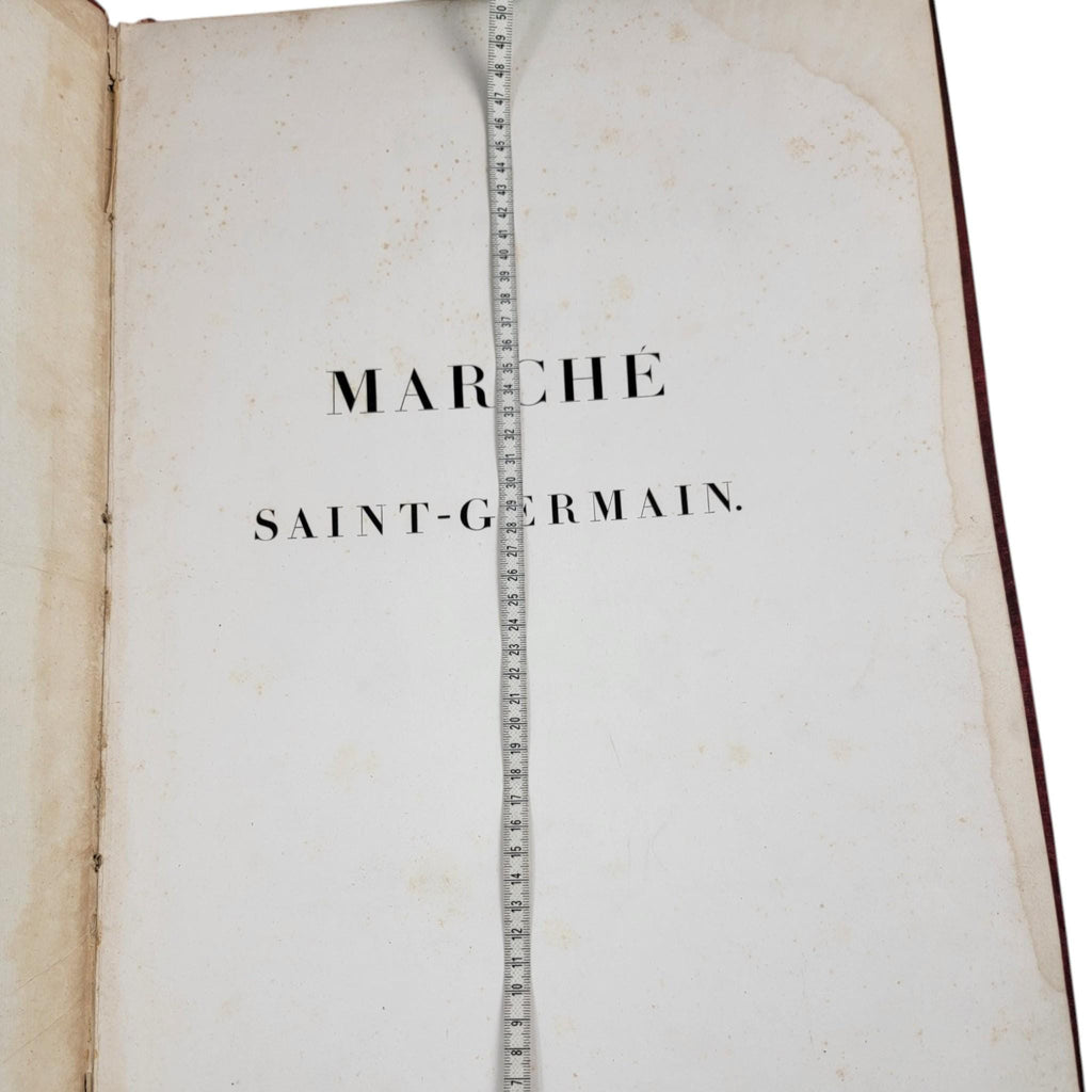 1816 French Architectural Folio by J. B. Blondel, Complete with 11 Engraved Plates, Nouveau Marché Saint-Germain, Paris Urban Design Book