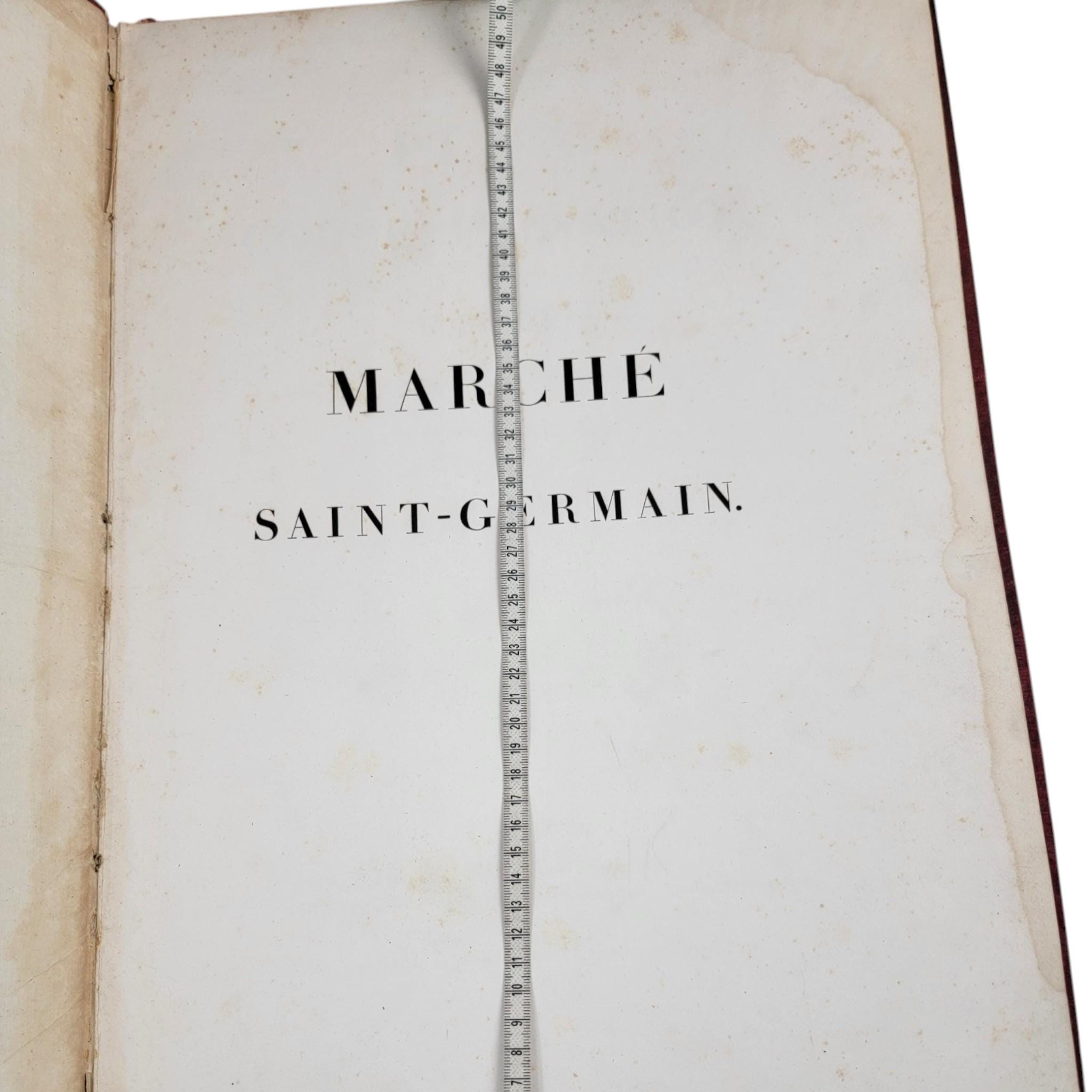 1816 French Architectural Folio by J. B. Blondel, Complete with 11 Engraved Plates, Nouveau Marché Saint-Germain, Paris Urban Design Book
