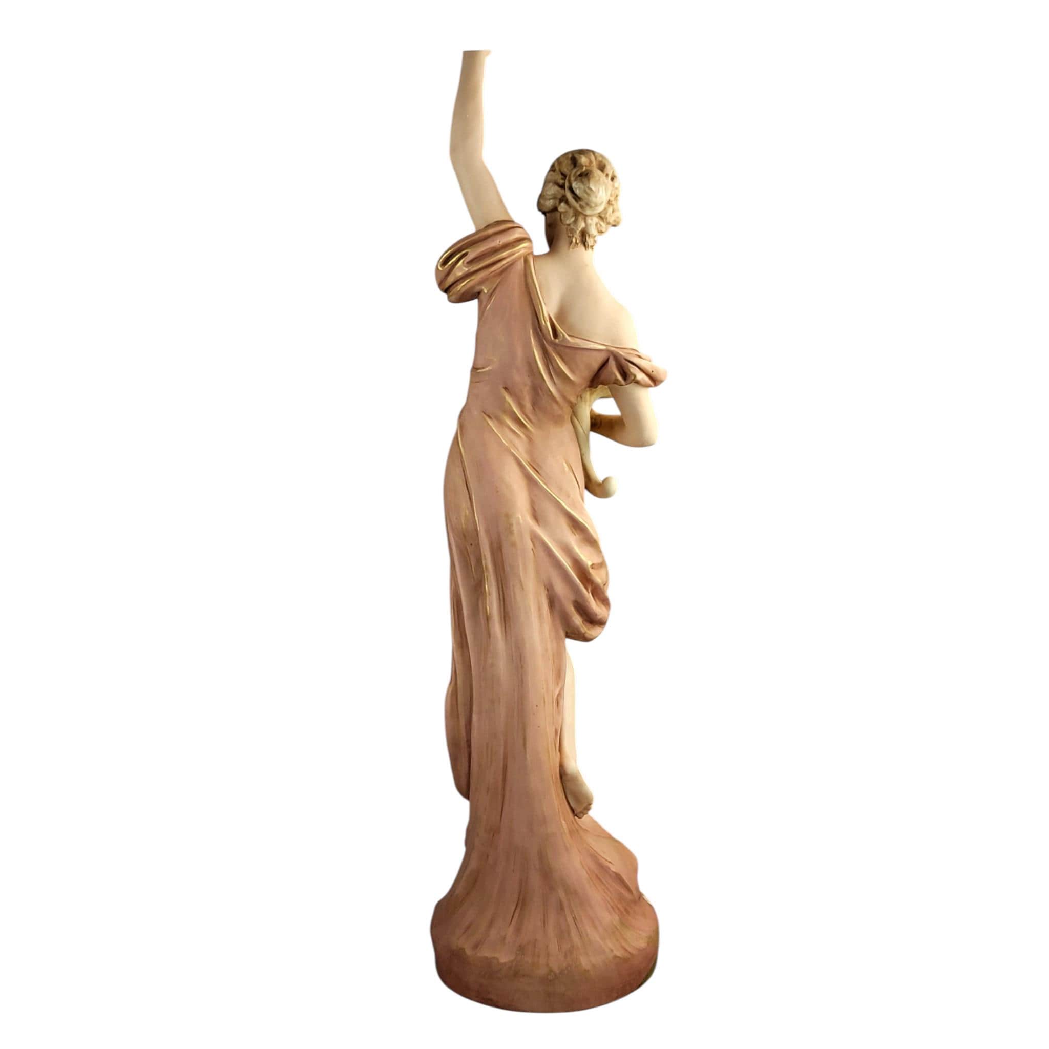 Royal Dux monumental porcelain graceful maiden figure, early 20th century