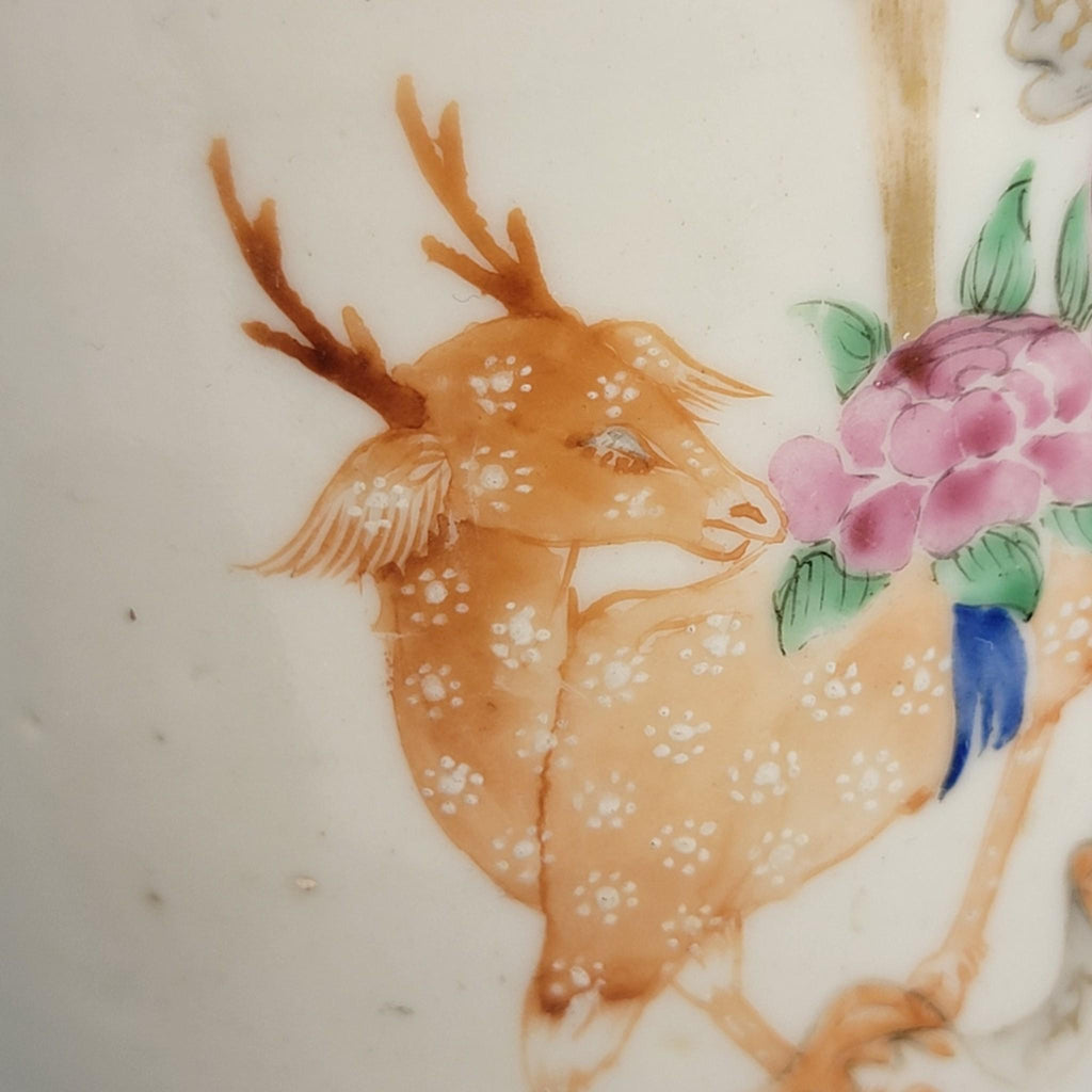Chinese famille rose vase Magu Shoulao Qing dynasty Jingdezhen c. 1870