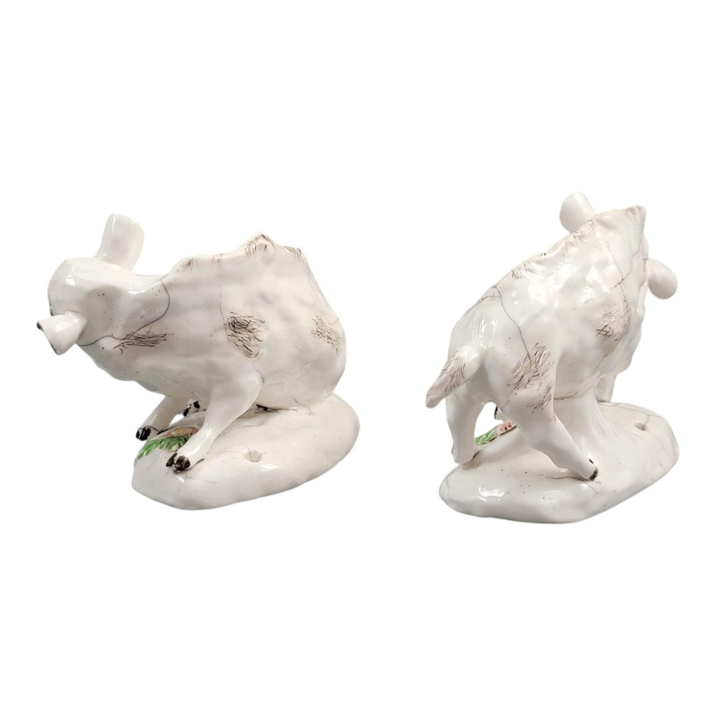 Rare Derby porcelain wild boars pair c.1755