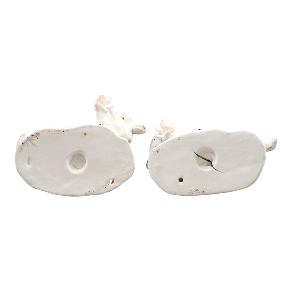 Rare Derby porcelain wild boars pair c.1755