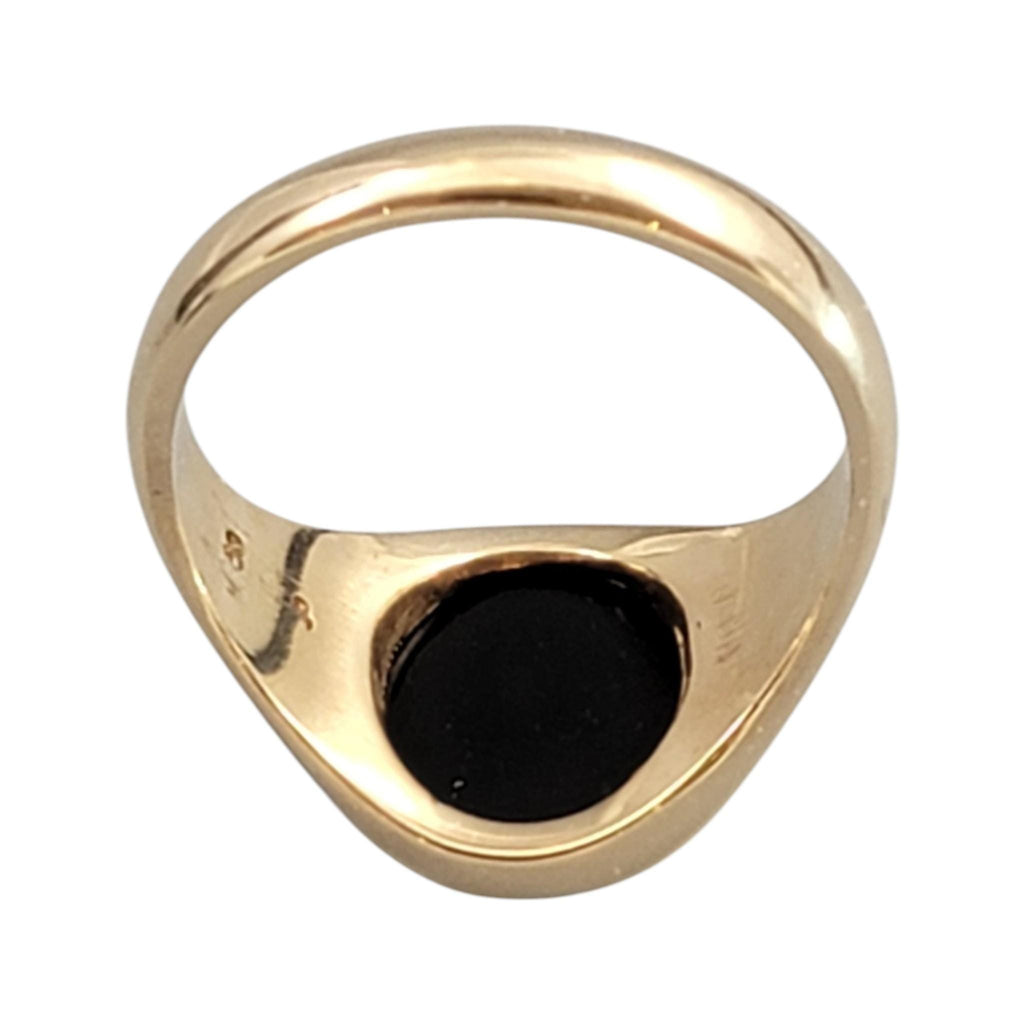Vintage Masonic Gold Signet Ring with Onyx, Birmingham 1976
