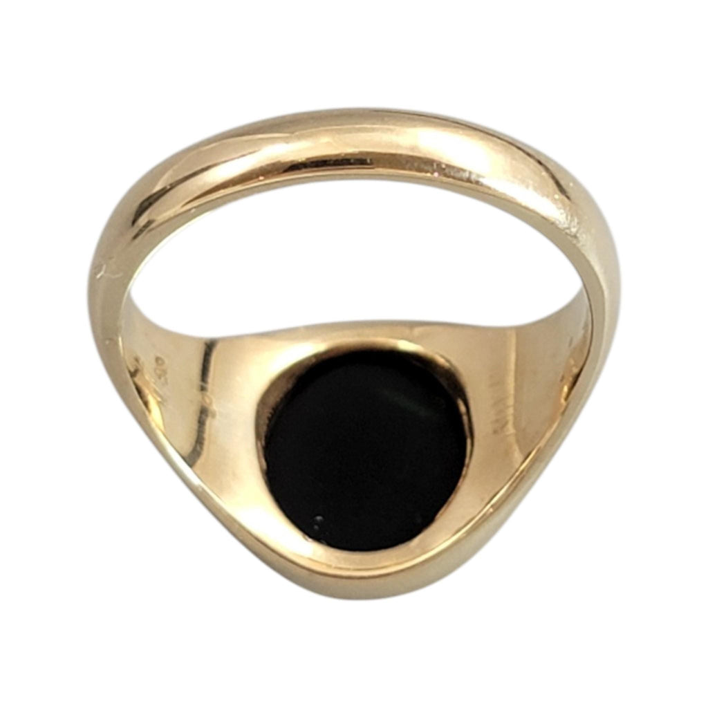 Vintage Masonic Gold Signet Ring with Onyx, Birmingham 1976