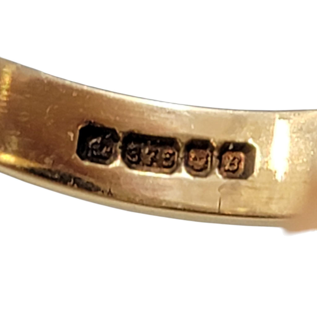 Vintage Masonic Gold Signet Ring with Onyx, Birmingham 1976