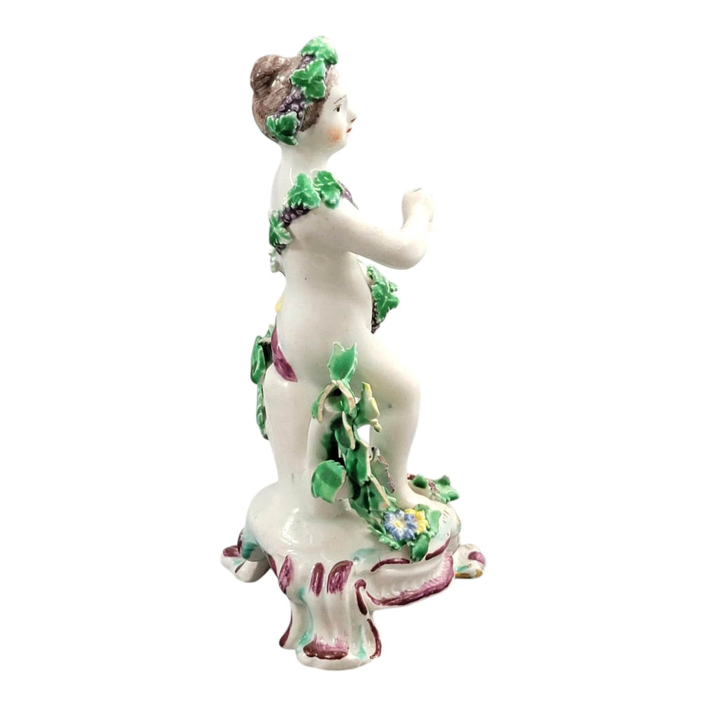 Bow porcelain Bacchus putto figure Georgian soft paste English c1760 rare