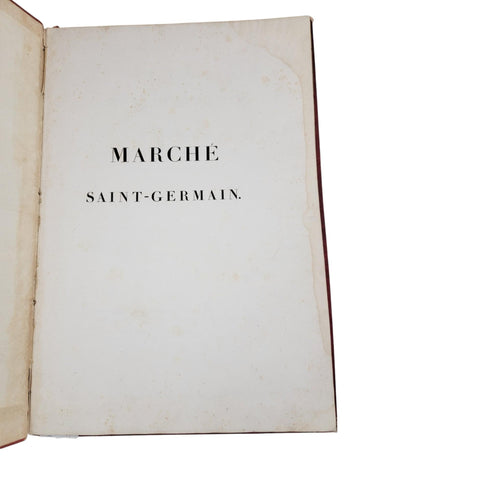 1816 French Architectural Folio by J. B. Blondel, Complete with 11 Engraved Plates, Nouveau Marché Saint-Germain, Paris Urban Design Book