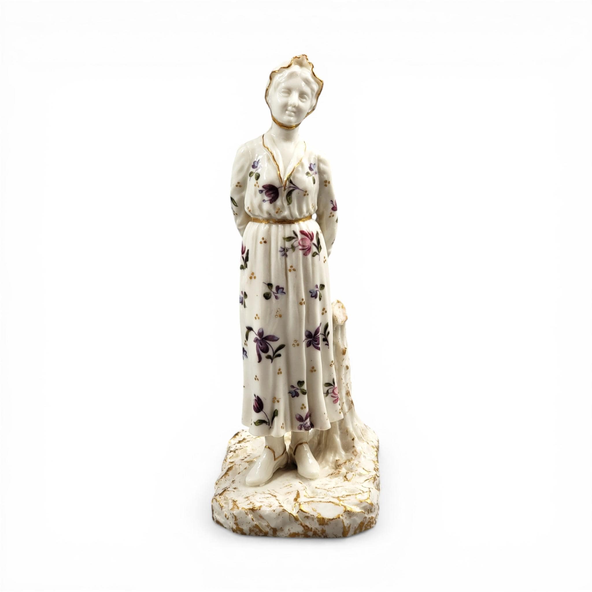 Royal Worcester bonneted woman figure c.1920