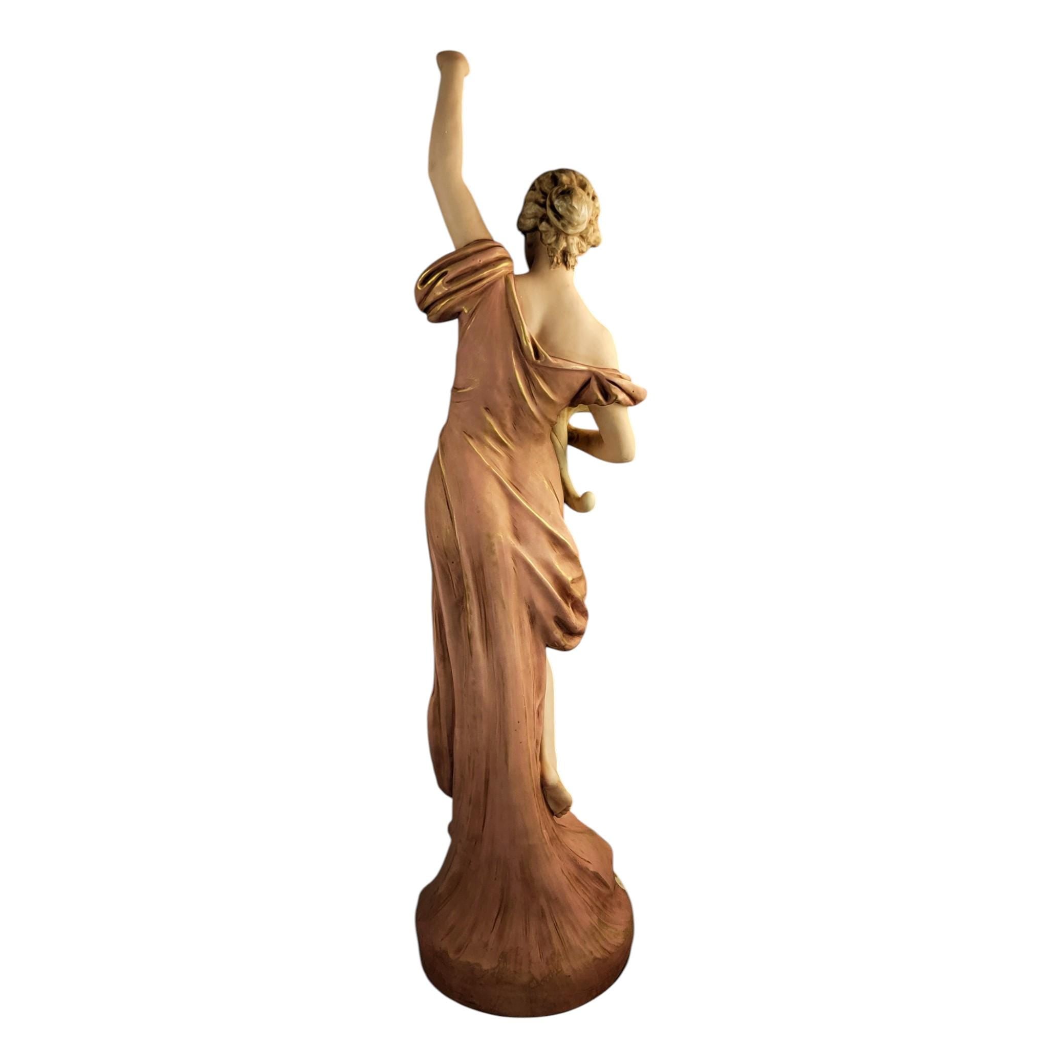 Royal Dux monumental porcelain graceful maiden figure, early 20th century