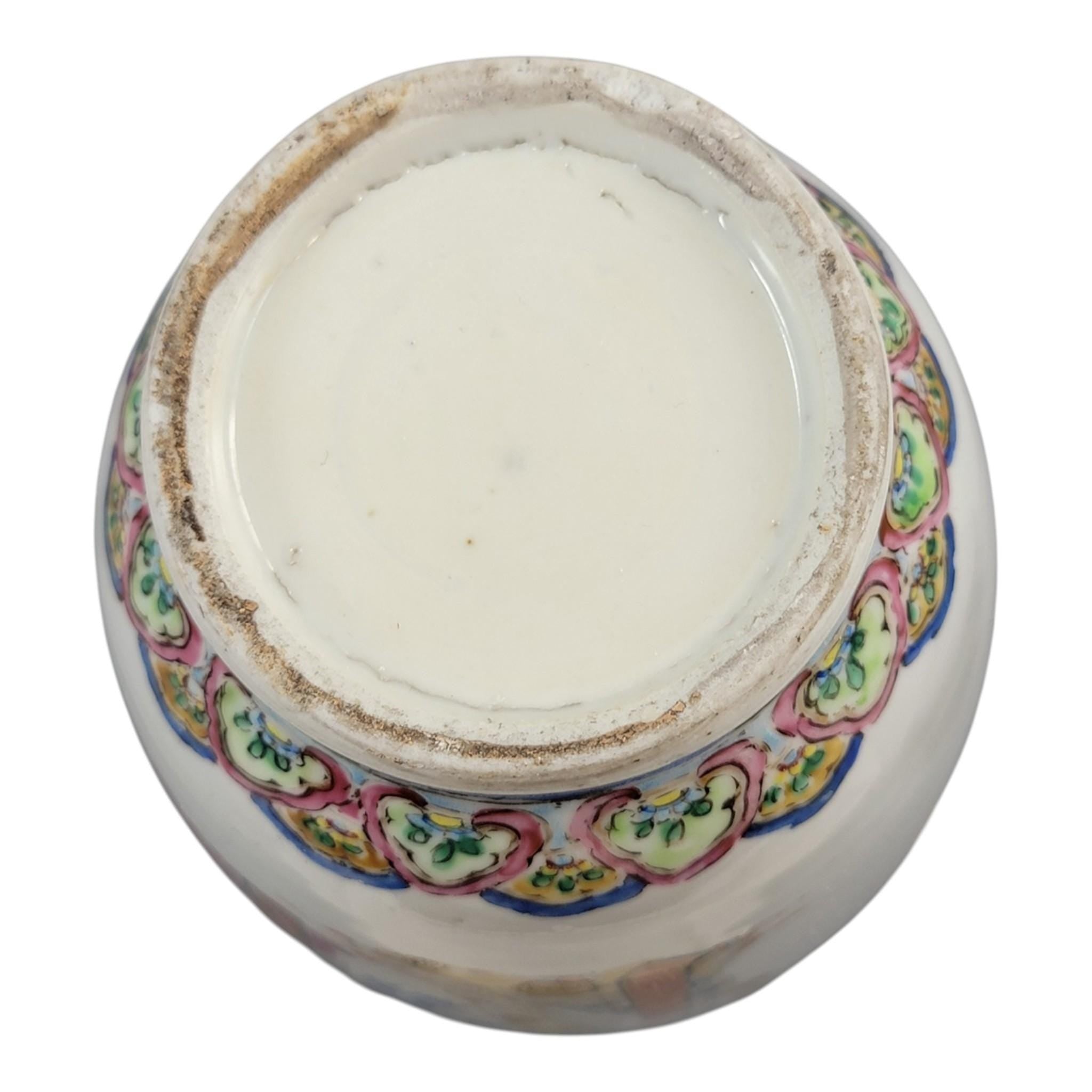 Chinese famille rose vase Magu Shoulao Qing dynasty Jingdezhen c. 1870