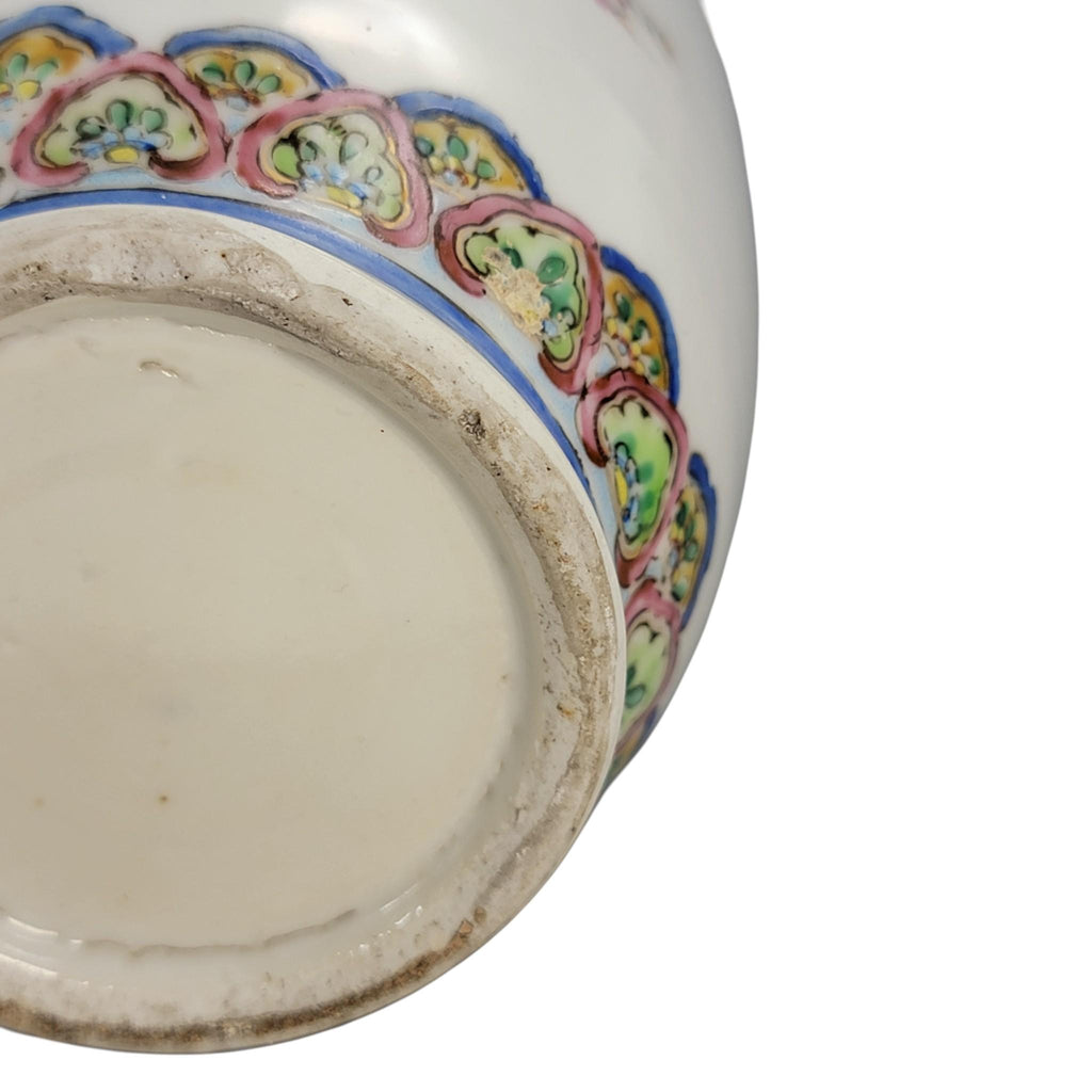 Chinese famille rose vase Magu Shoulao Qing dynasty Jingdezhen c. 1870