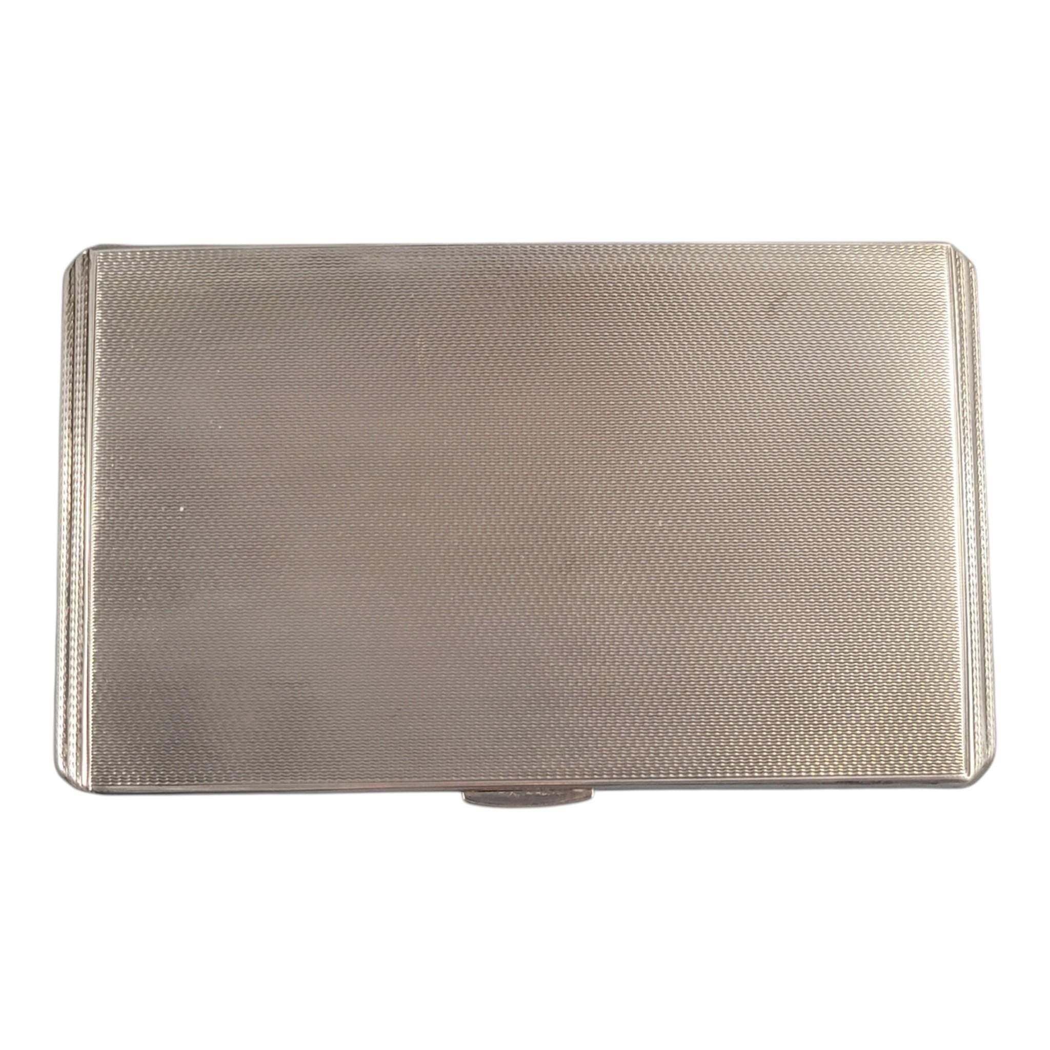 Antique Sterling Silver Cigarette Case with Original Enamel Horse, Birmingham 1917