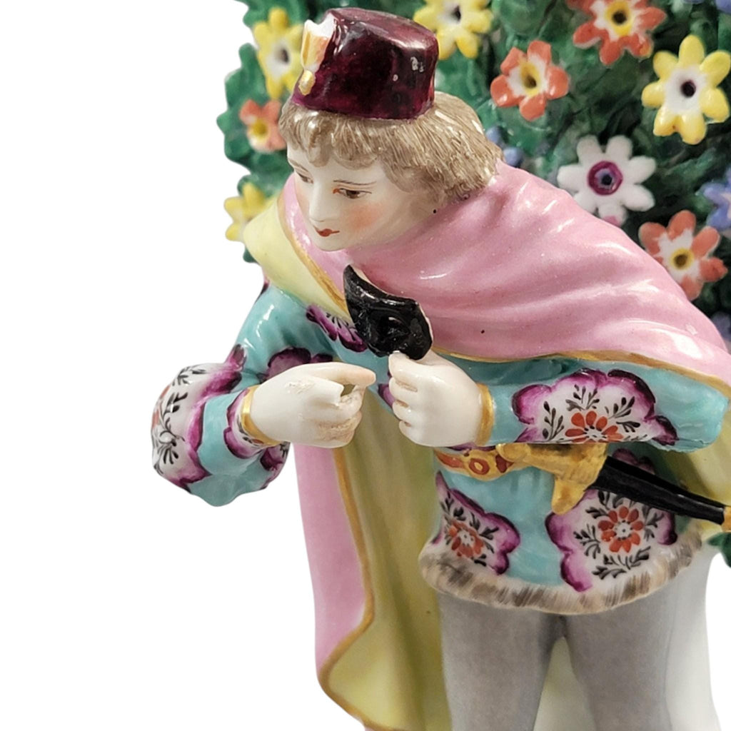 Edmé Samson Paris porcelain actor figure with mask after Chelsea c. 1860–1880