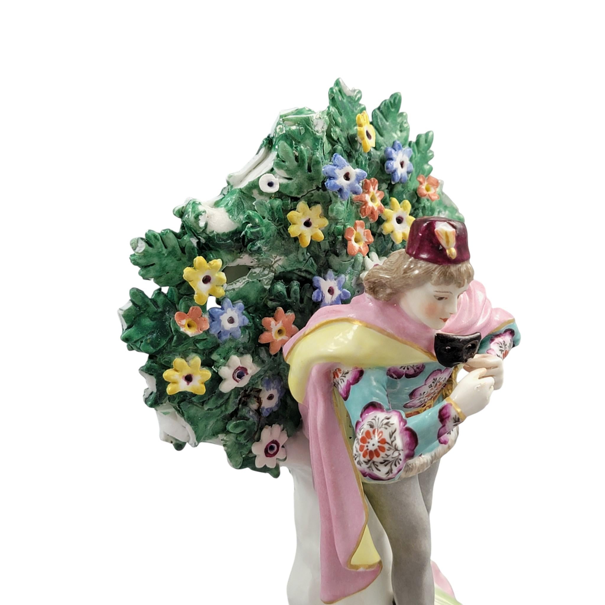 Edmé Samson Paris porcelain actor figure with mask after Chelsea c. 1860–1880