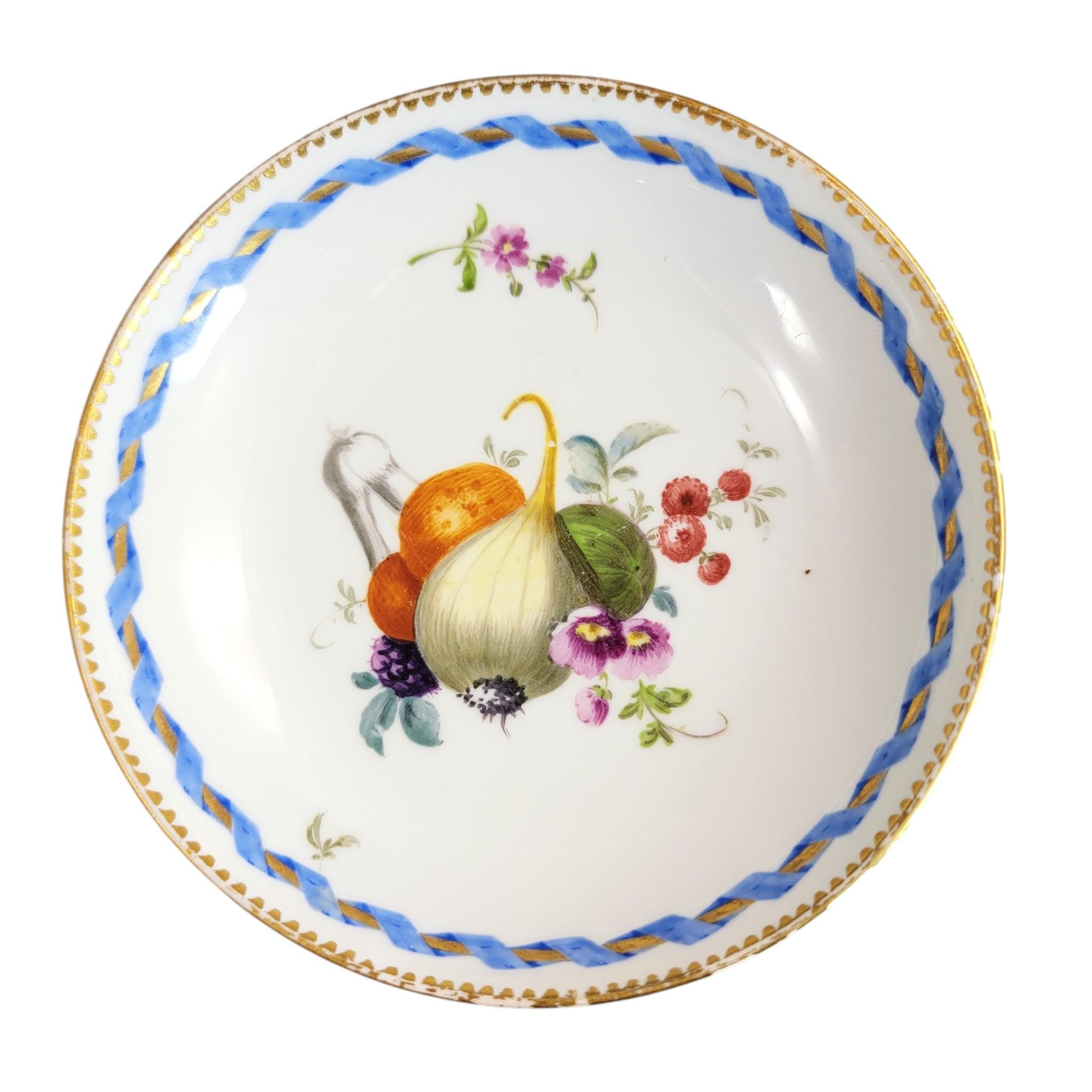 Rare Meissen Marcolini saucer blue ribbon border c. 1774–1814