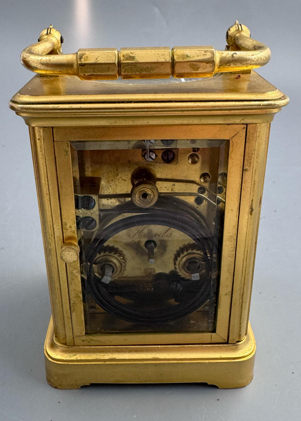Henri Jacot Paris Eight-Day Striking Carriage Clock with Original Travel Case