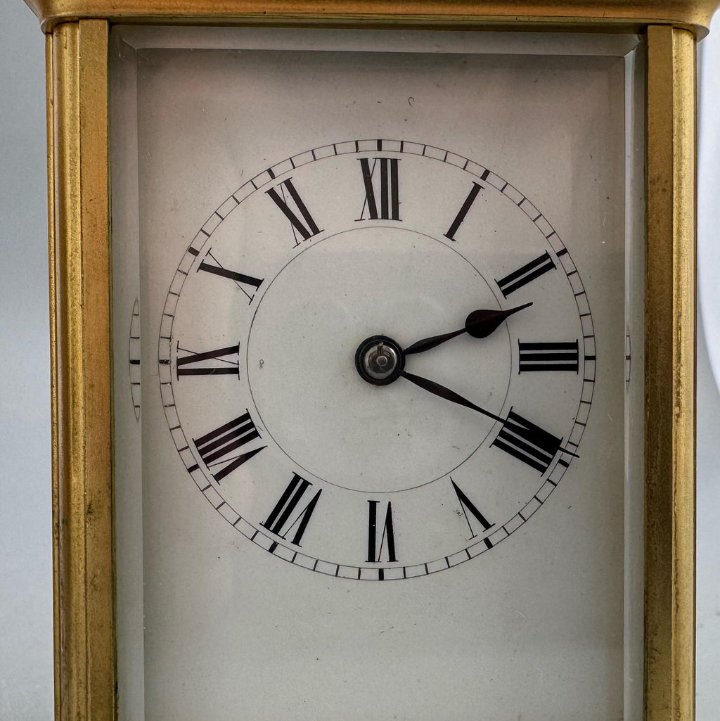 Henri Jacot Paris Eight-Day Striking Carriage Clock with Original Travel Case