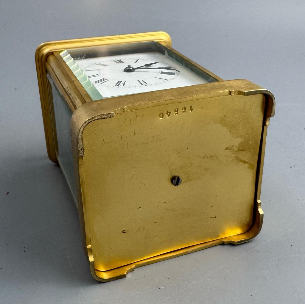 Henri Jacot Paris Eight-Day Striking Carriage Clock with Original Travel Case