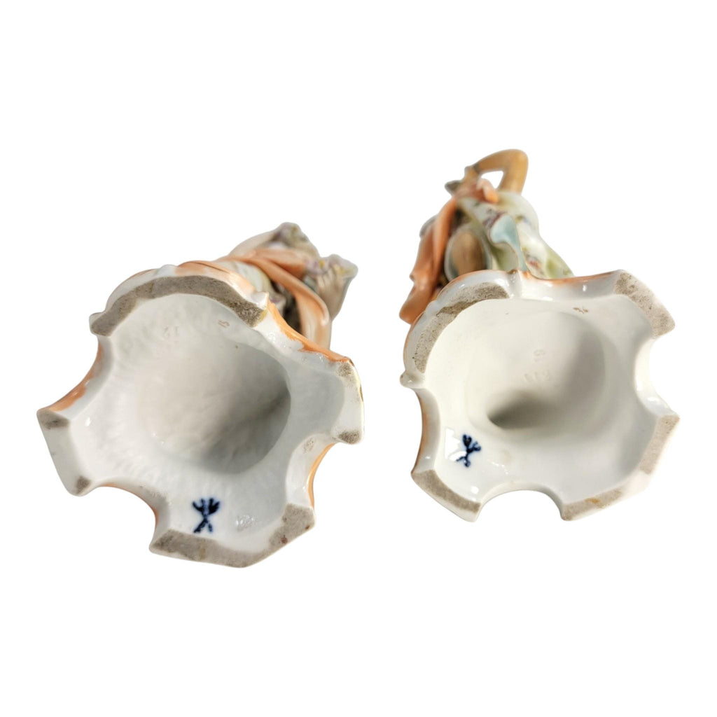 Christian Nonne Volkstedt spring autumn pair c.1780–1800 porcelain figures