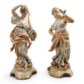 Christian Nonne Volkstedt spring autumn pair c.1780–1800 porcelain figures
