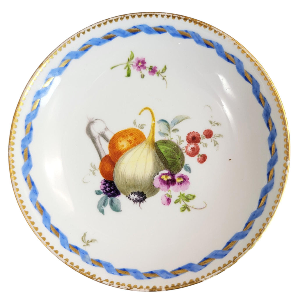 Rare Meissen Marcolini saucer blue ribbon border c. 1774–1814