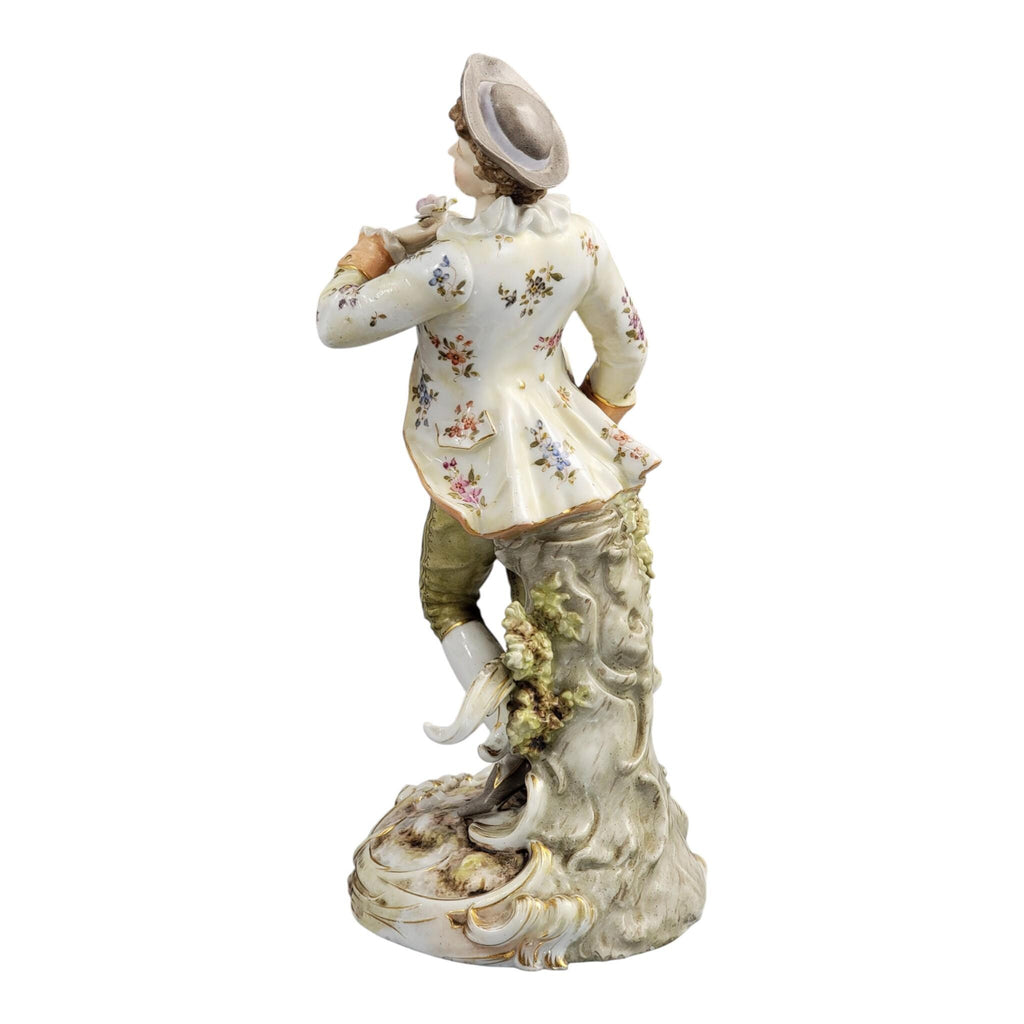 Volkstedt porcelain figure young gallant Triebner Ens Eckert c. 1880