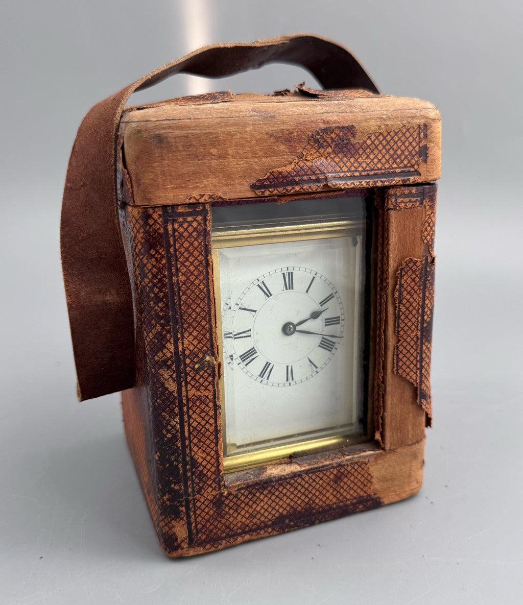 Henri Jacot Paris Eight-Day Striking Carriage Clock with Original Travel Case