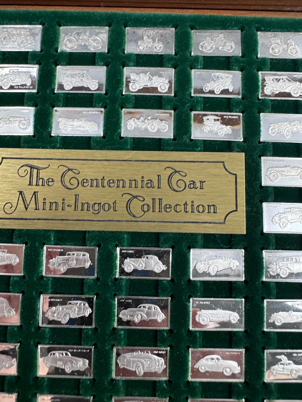 Franklin Mint Centennial Car Mini Ingot Collection, 1973-1978