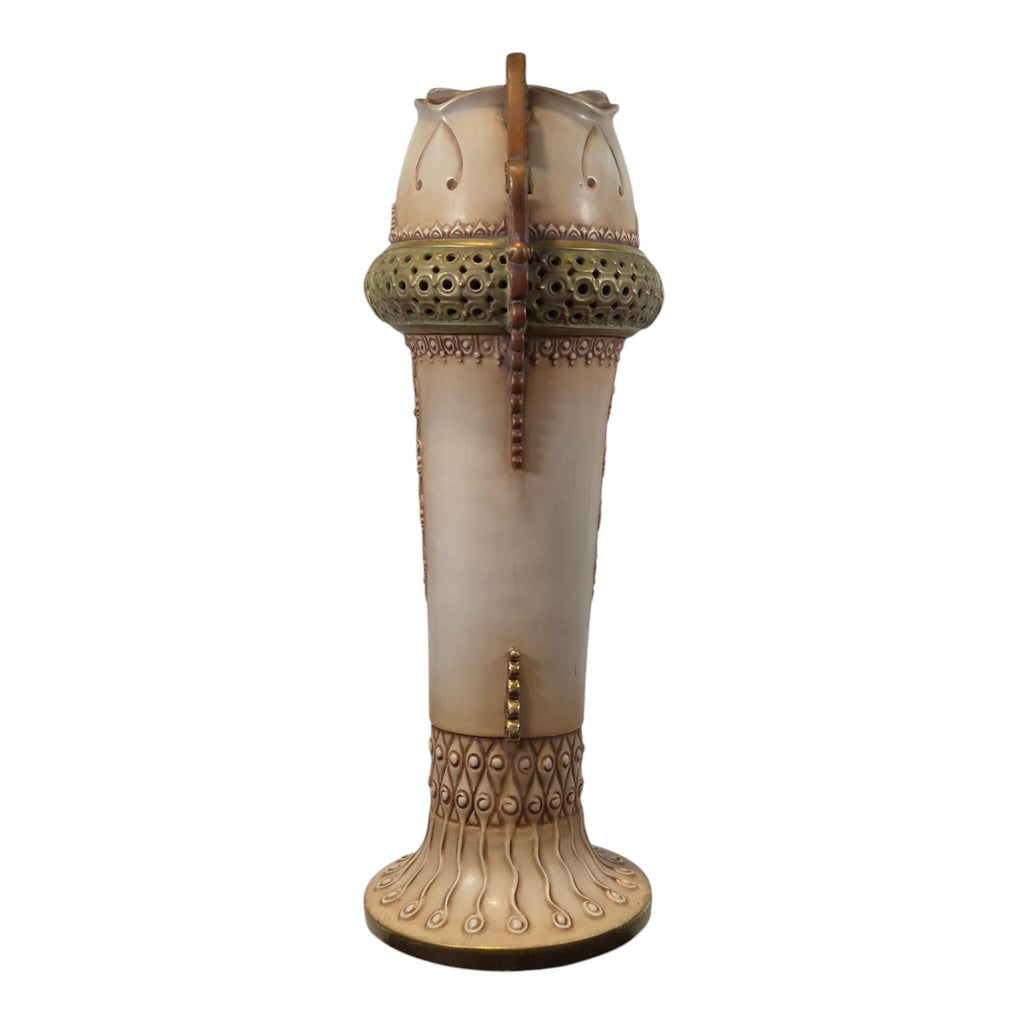 Large Amphora Art Nouveau vase, Austrian Turn-Teplitz pottery, c. 1895–1910