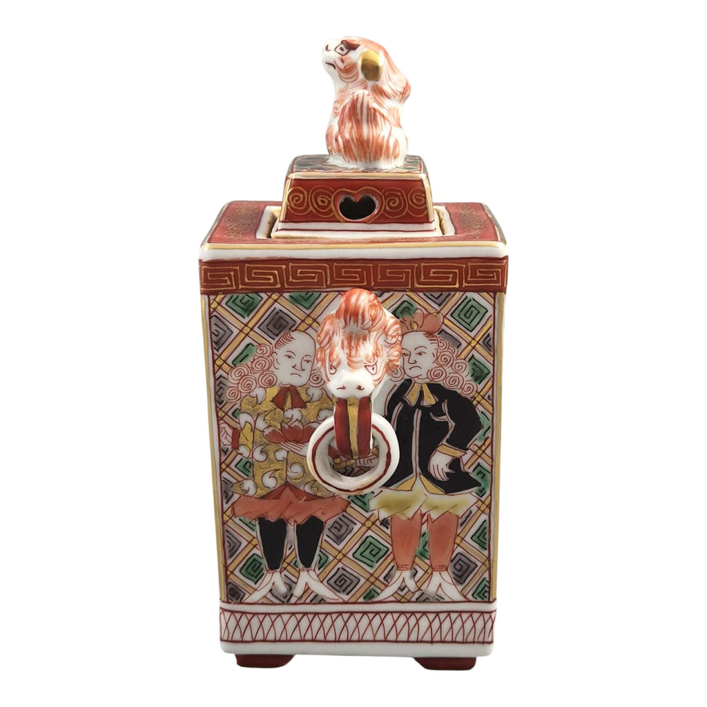 Museum Rare Edo Bakumatsu Nanban Porcelain Koro Incense Burner Fuku Mark