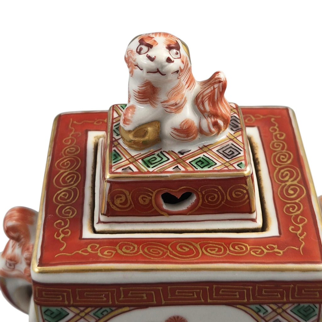 Museum Rare Edo Bakumatsu Nanban Porcelain Koro Incense Burner Fuku Mark