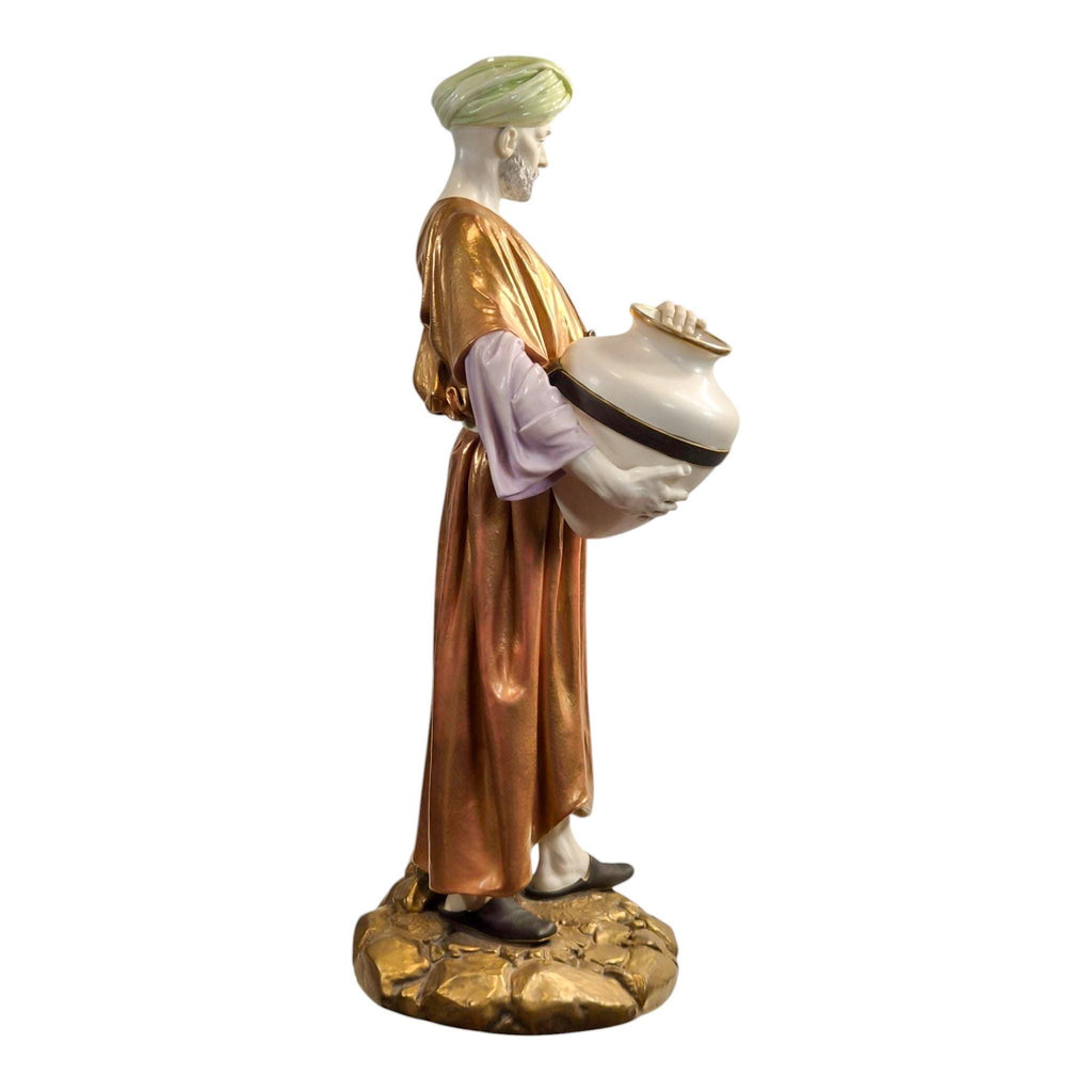 James Hadley Royal Worcester large Cairo Water Carrier Patent Metallic 1886