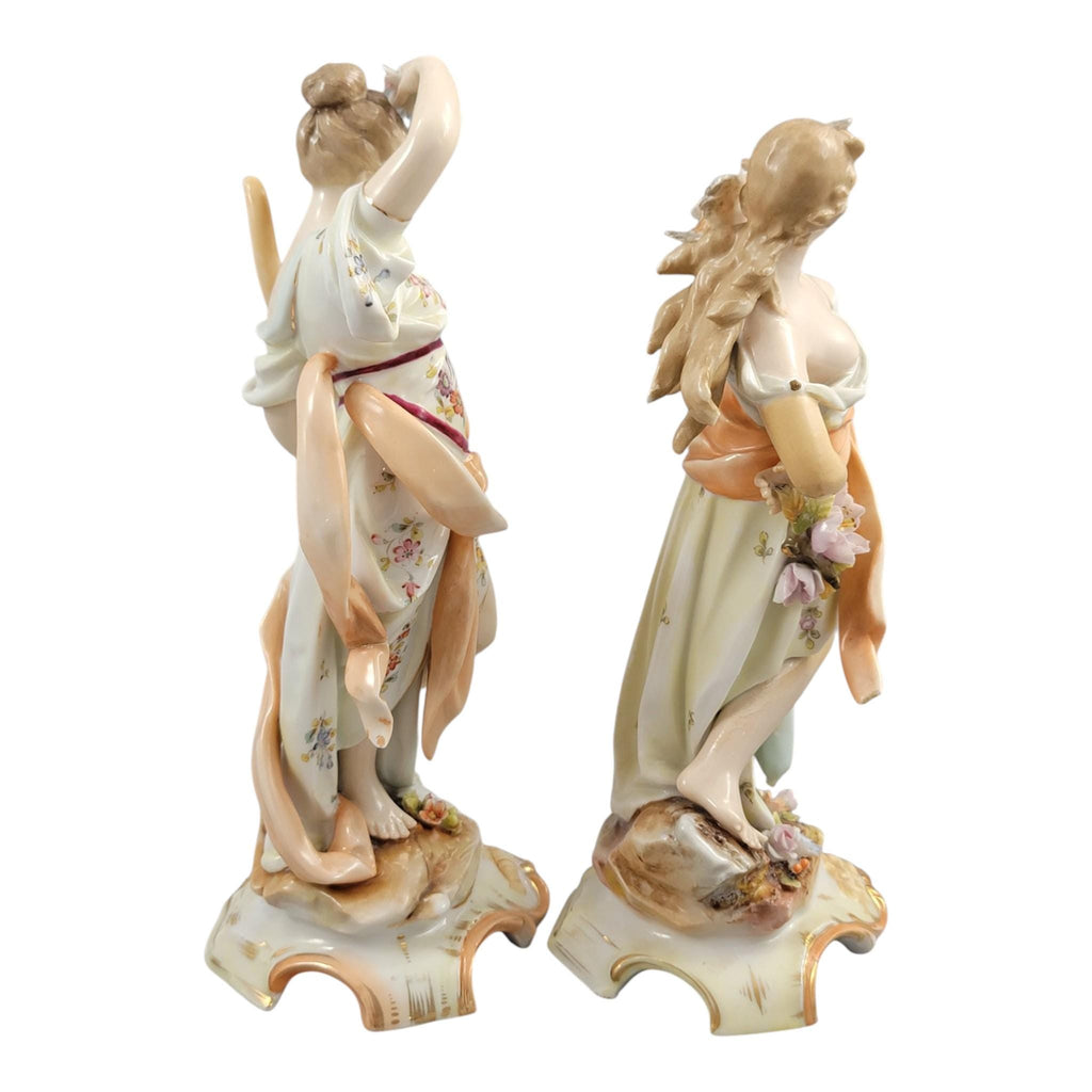 Christian Nonne Volkstedt spring autumn pair c.1780–1800 porcelain figures