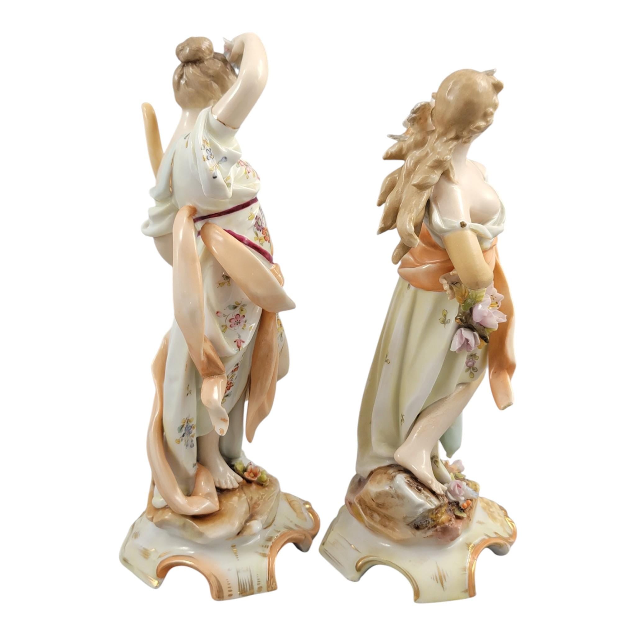 Christian Nonne Volkstedt spring autumn pair c.1780–1800 porcelain figures