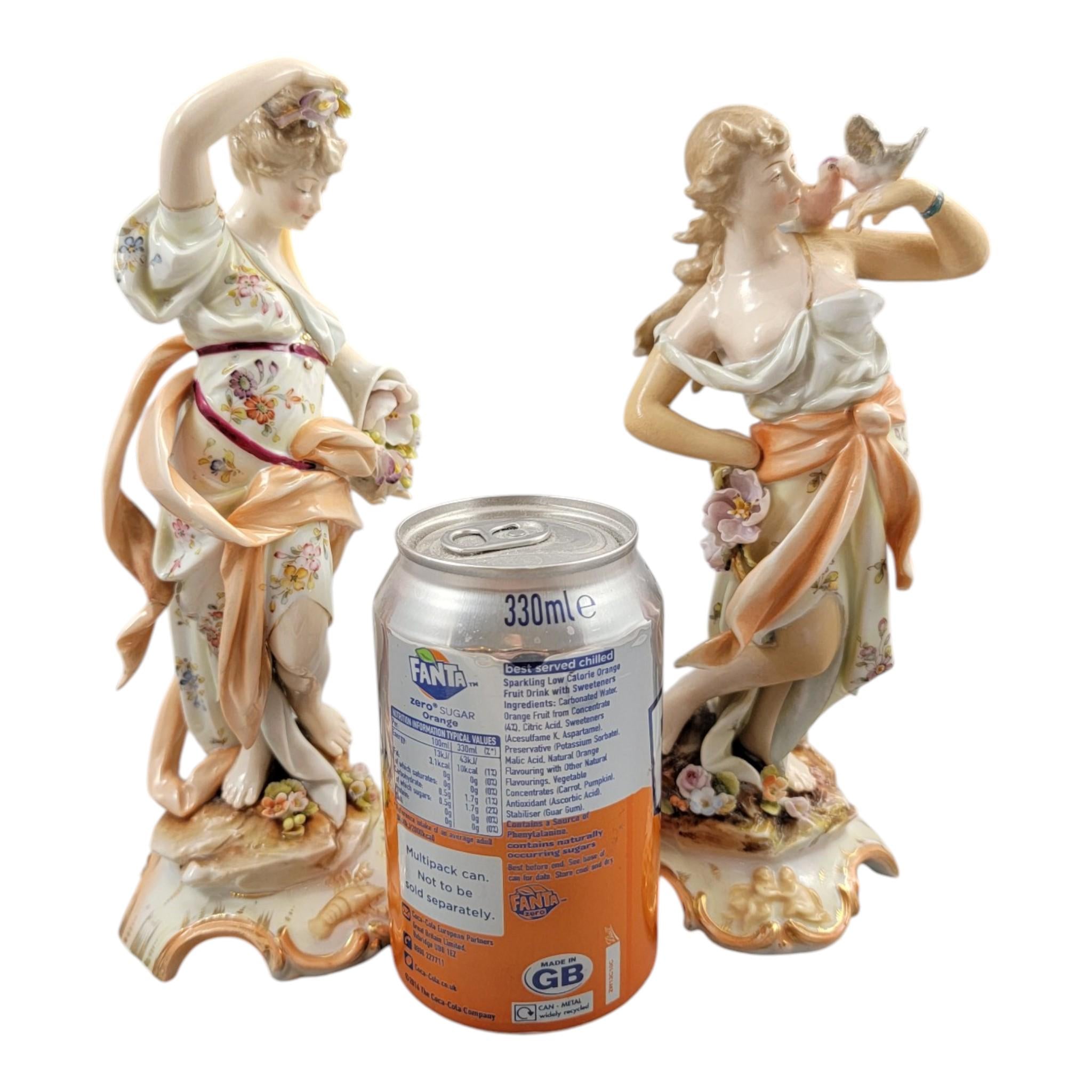 Christian Nonne Volkstedt spring autumn pair c.1780–1800 porcelain figures