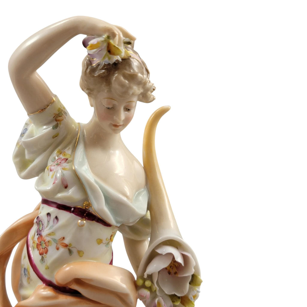 Christian Nonne Volkstedt spring autumn pair c.1780–1800 porcelain figures