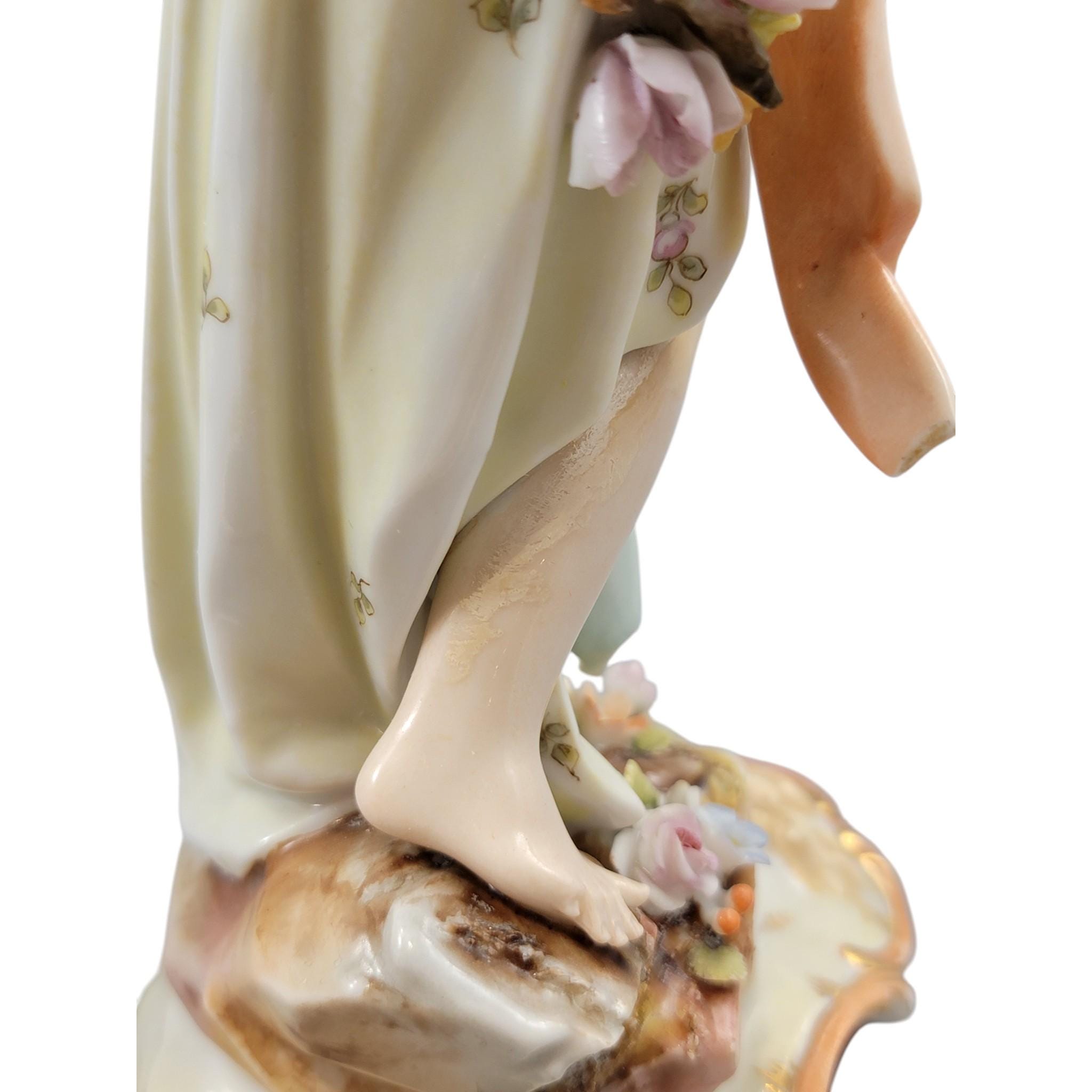 Christian Nonne Volkstedt spring autumn pair c.1780–1800 porcelain figures