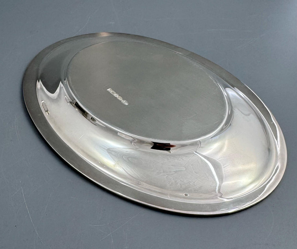 Mappin & Webb Sauce Boat Set — Sterling Silver Stand with Silver-Plated Sauce Boat and Ladle, in Original Presentation Box, London 2000