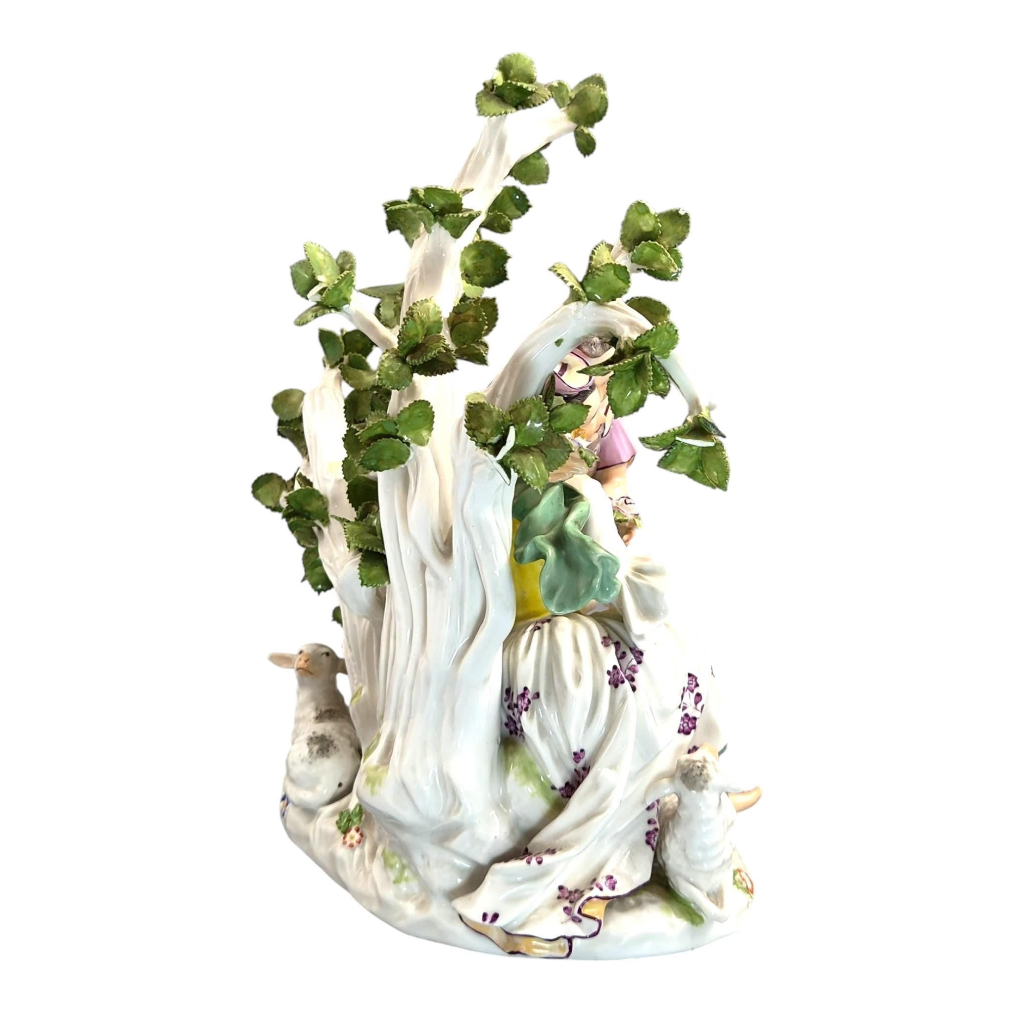 Niderviller Style Porcelain Love Letter Figurine Group 18th Century